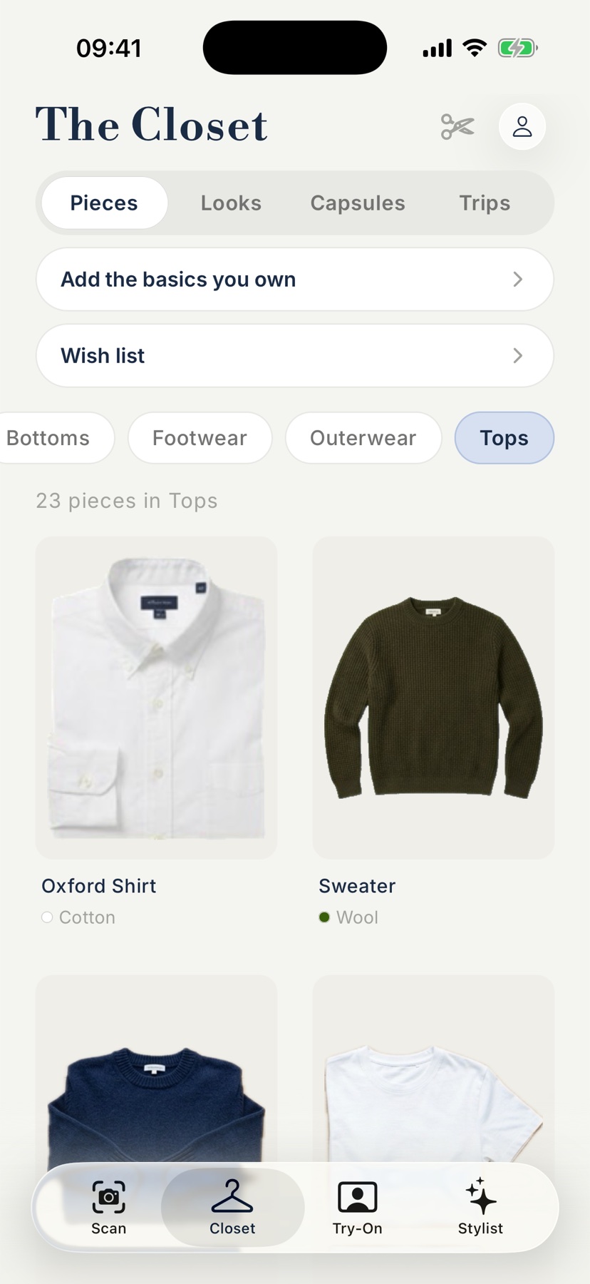 Thraed: the closet, filtered to tops